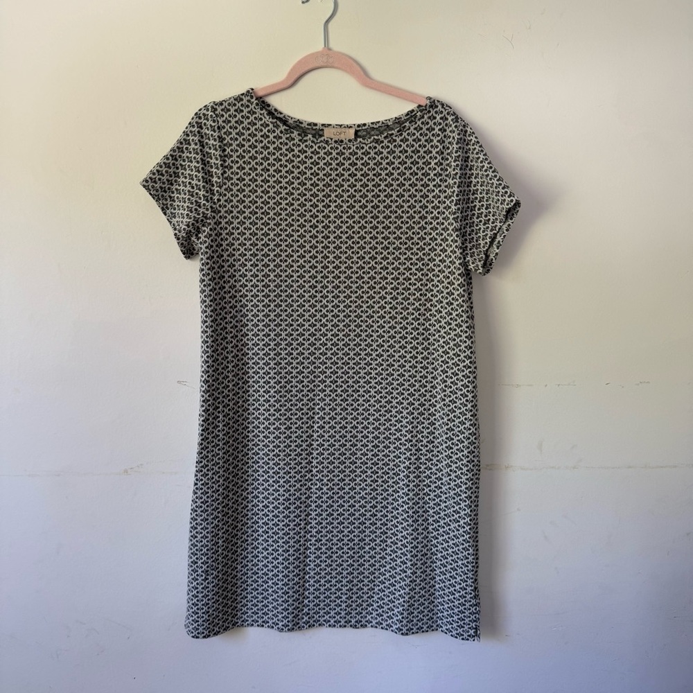 Ann Taylor LOFT Patterned Shift Dress Size L | Spring Dress